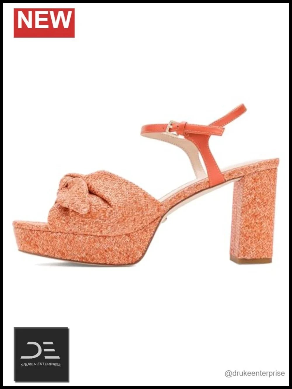 Pelle Moda Platform Sandal Woven Straps Adjustable Ankle